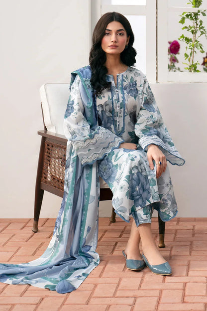 Cozy & Chic: Digital Print Karandi Unstitched 3-Piece Suit