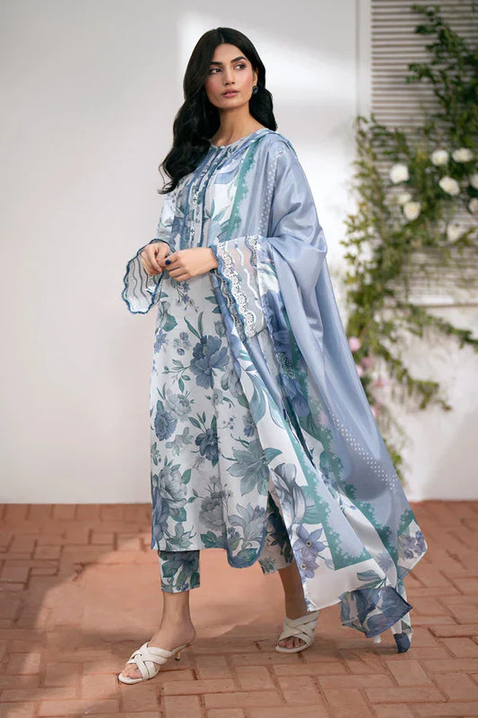 Cozy & Chic: Digital Print Karandi Unstitched 3-Piece Suit